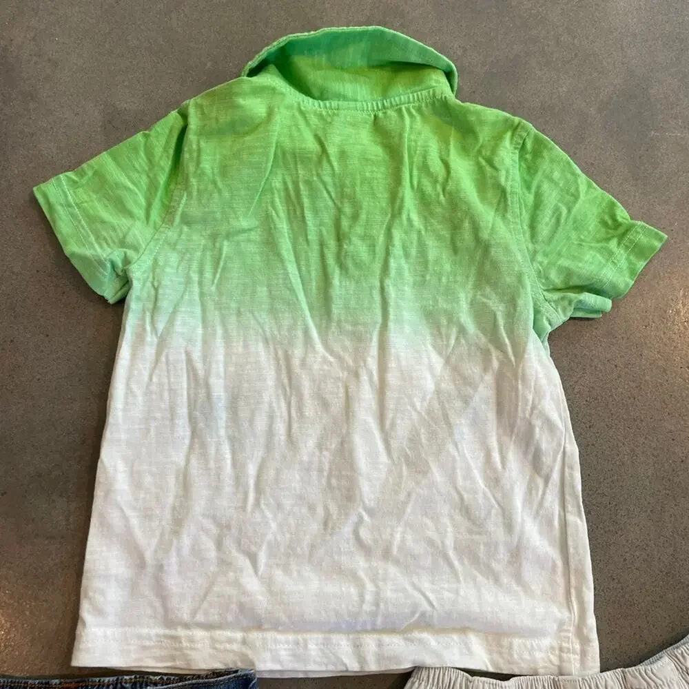Carters denim shorts circo khaki green tie dye polo tee boys 18 Mo bundle